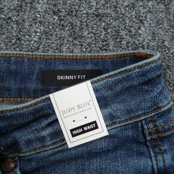 Judy Blue Jeans Womens 27 Dark Blue Skinny Fit Dover High Rise Tummy Control NWT - Picture 5 of 10